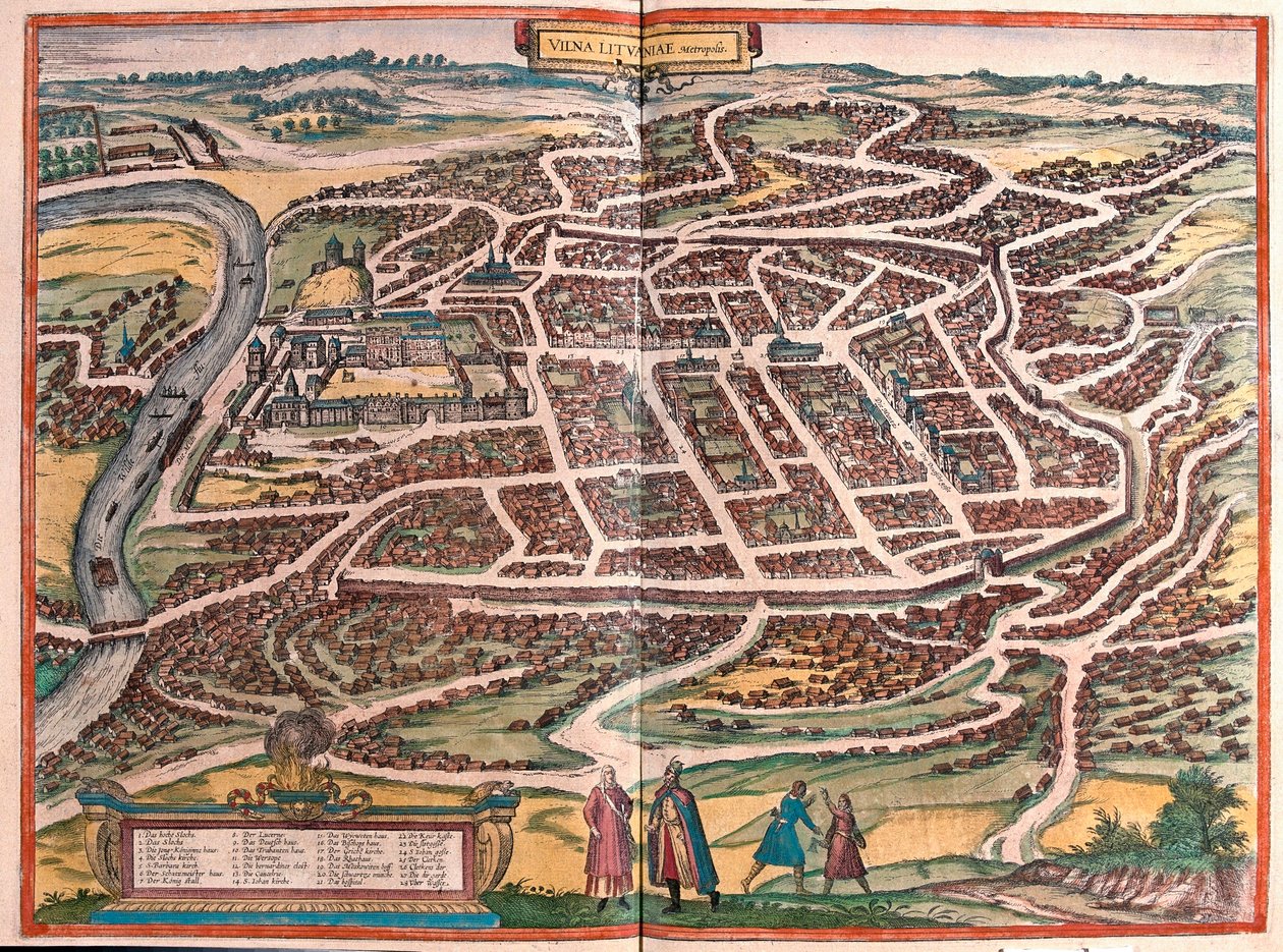 Vilnius, Litouwen (gravure) door Franz Hogenberg