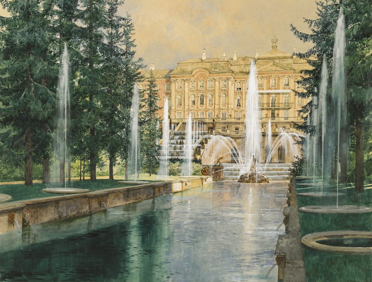 Peterhof, 1898 door Franz Kopallik