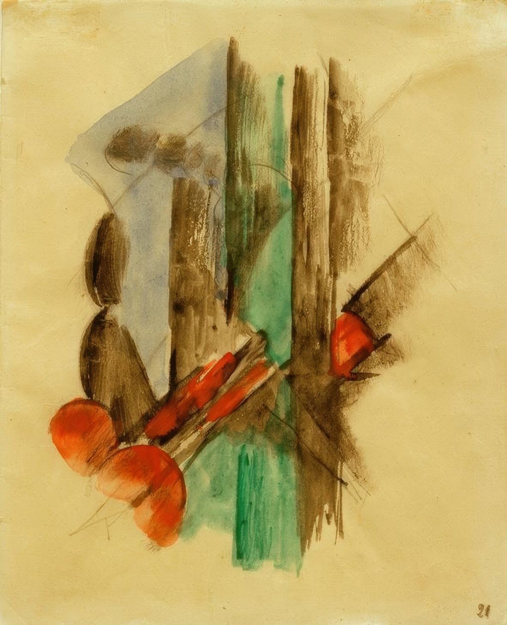 Abstracte compositie door Franz Marc