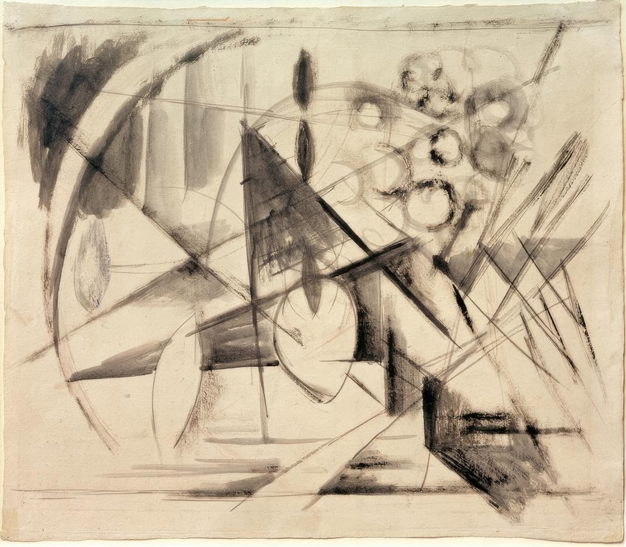 Abstracte Tekening door Franz Marc