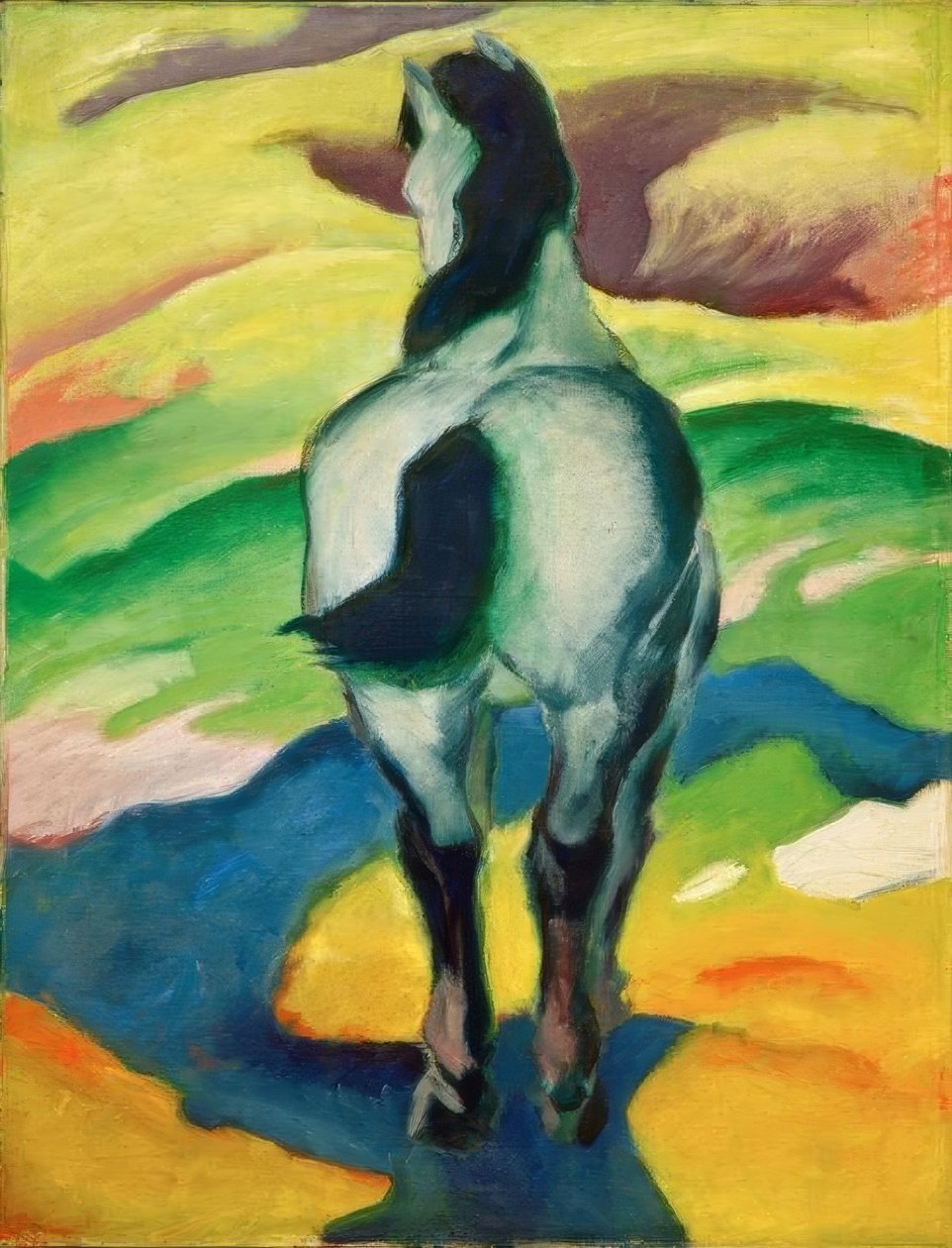 Blauw paard II door Franz Marc