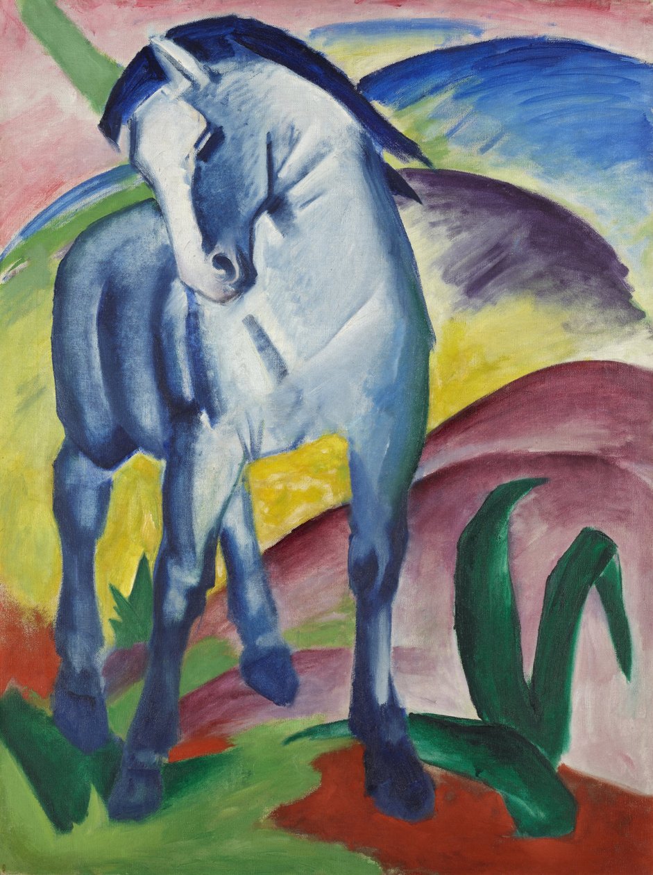 Blauw paard I door Franz Marc