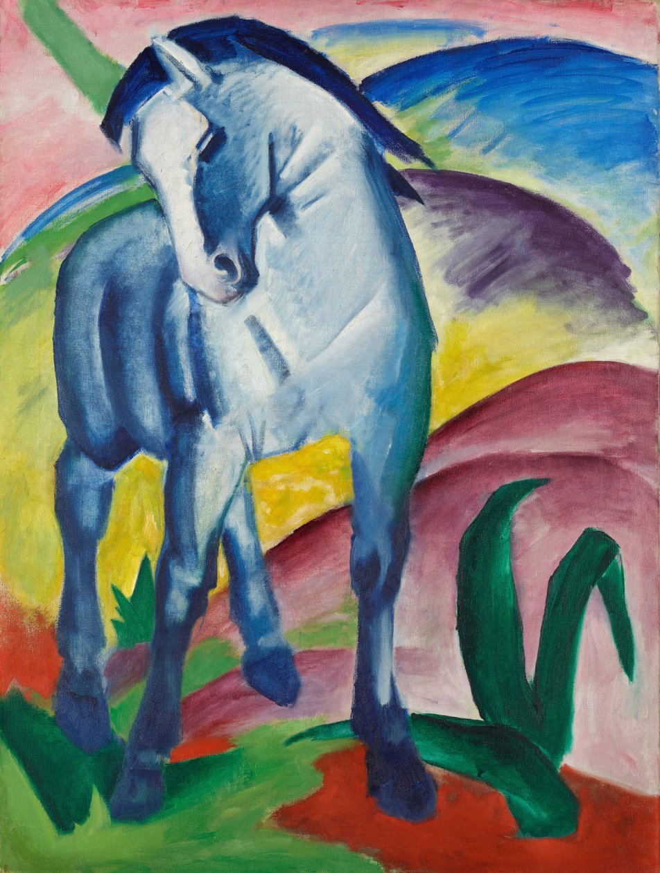 Blauw Paard I door Franz Marc