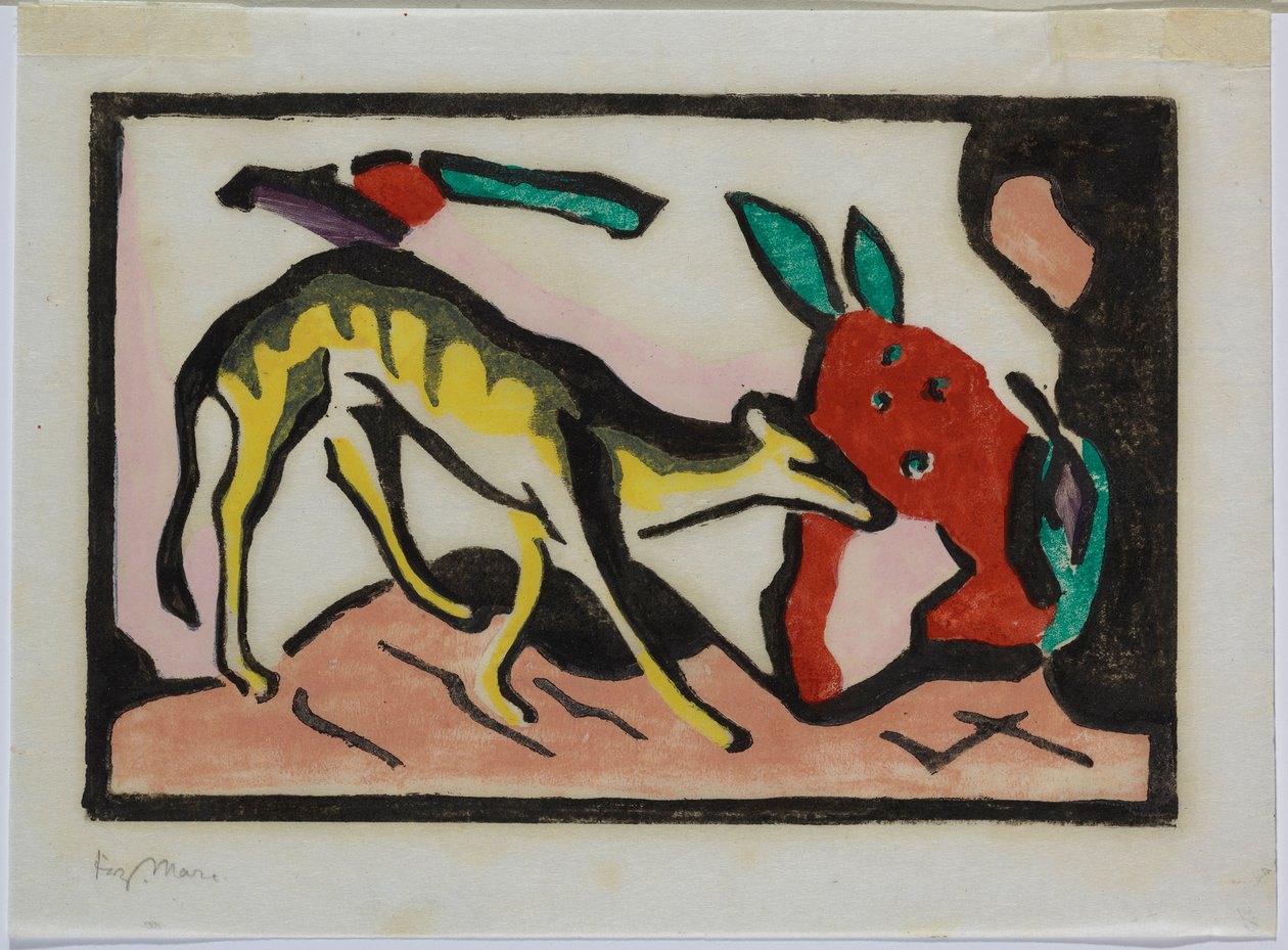 Mythisch wezen door Franz Marc