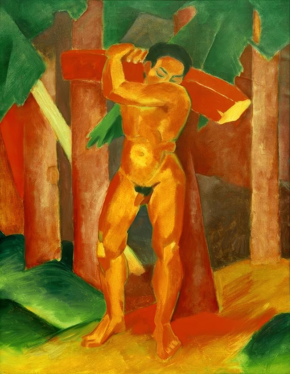 Houtdrager door Franz Marc