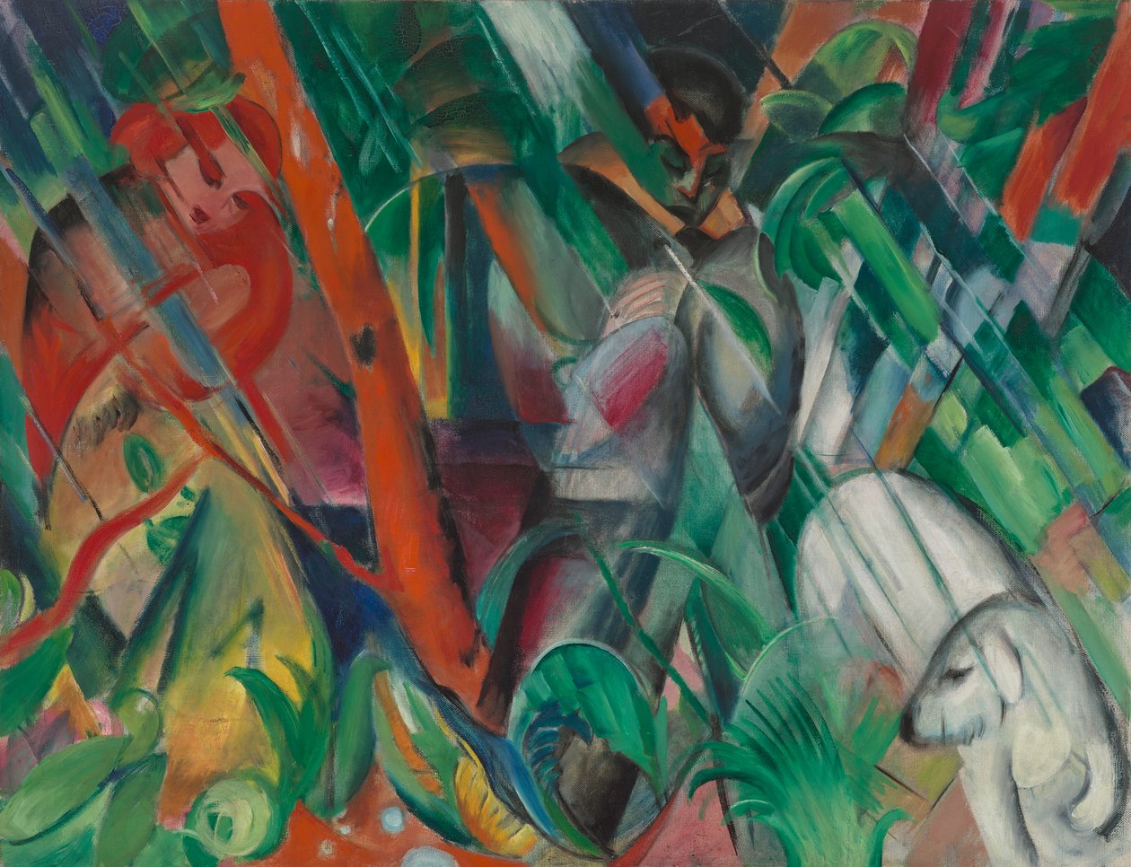 In de regen door Franz Marc