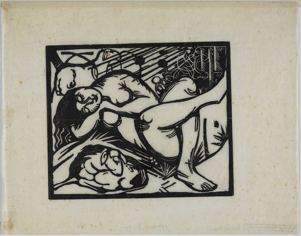 Slapende herderin door Franz Marc