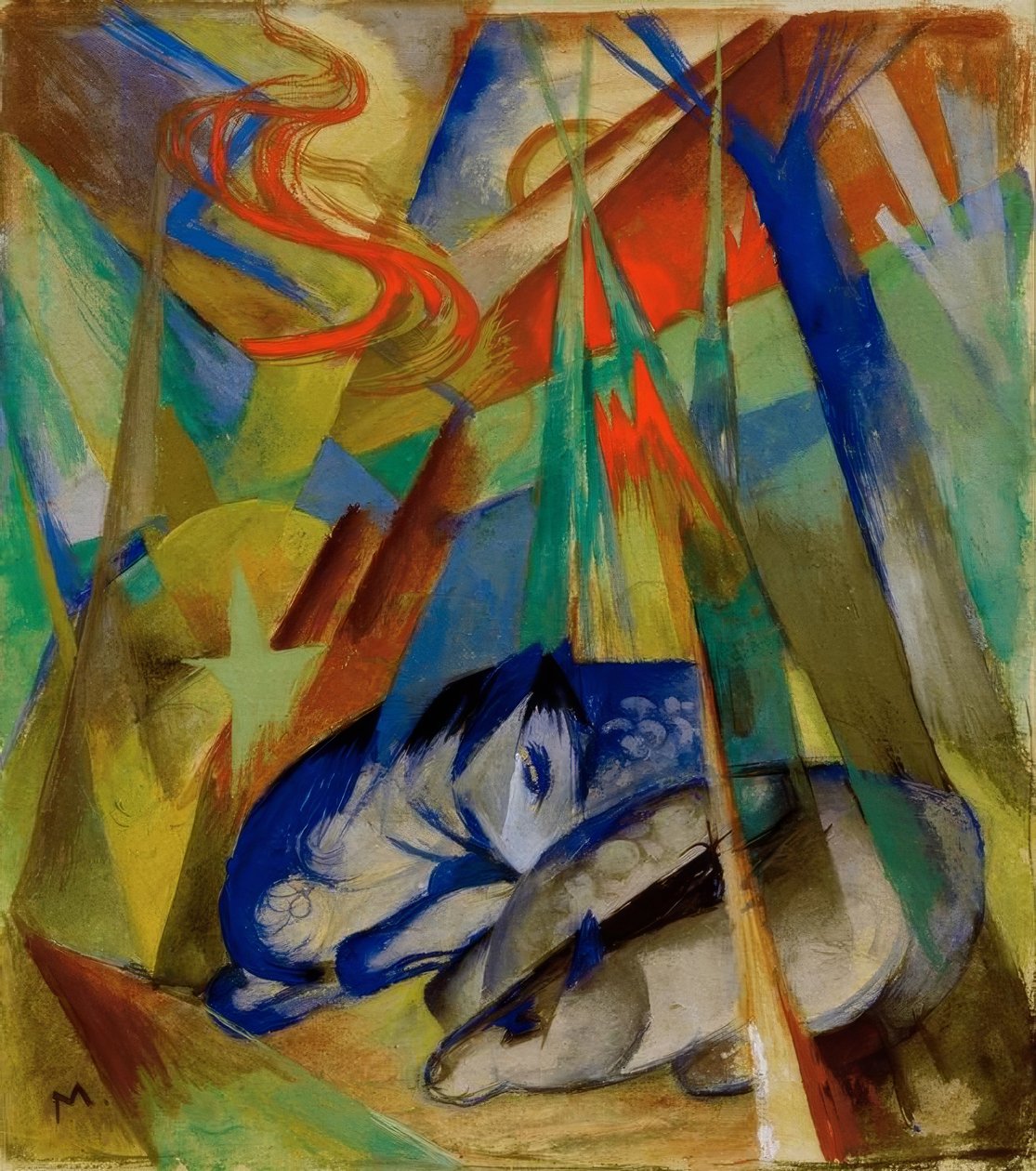 Slapende dieren door Franz Marc