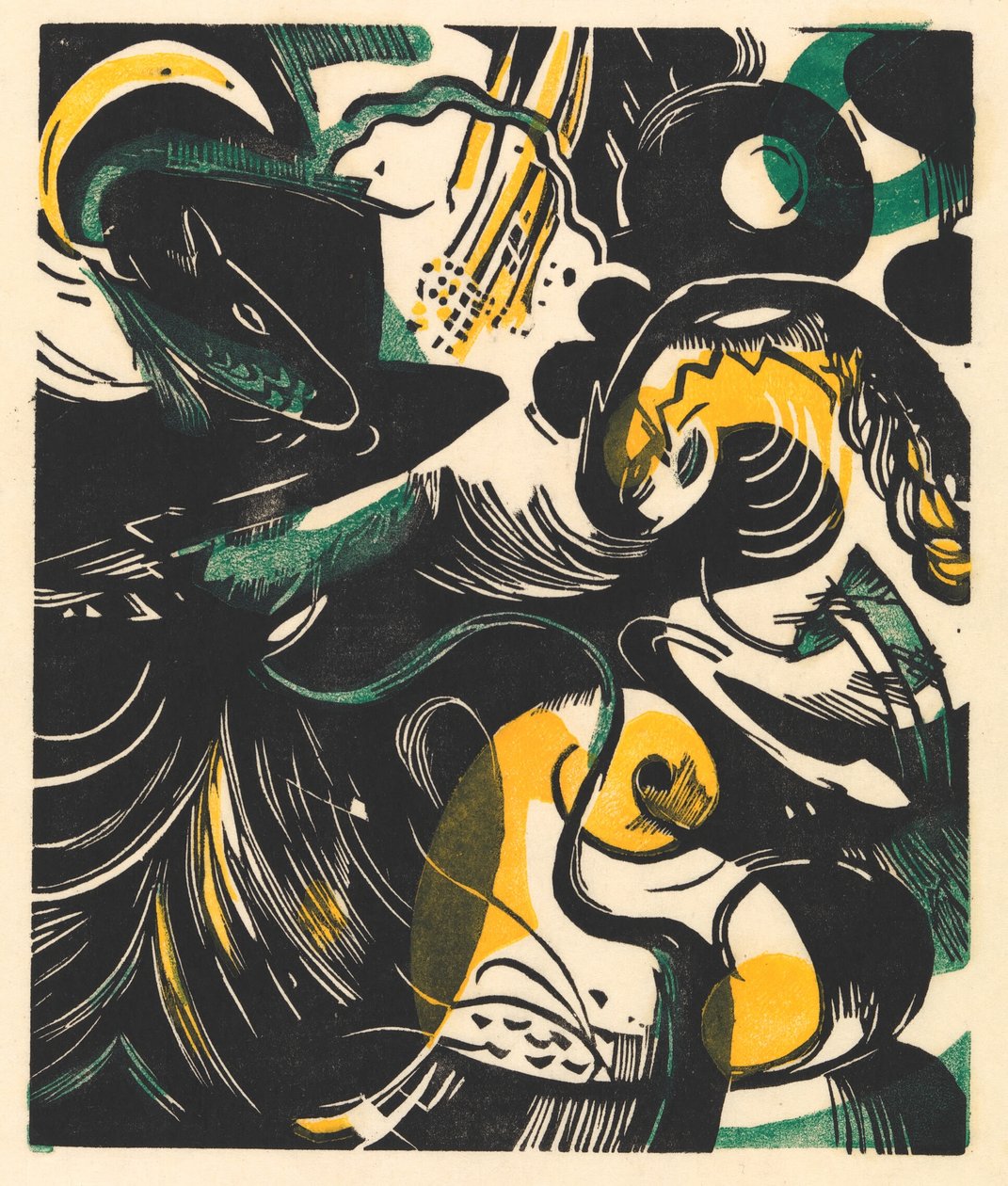 Scheppingsverhaal II door Franz Marc