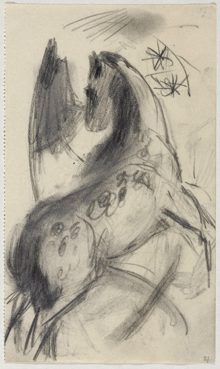 Springend paard door Franz Marc