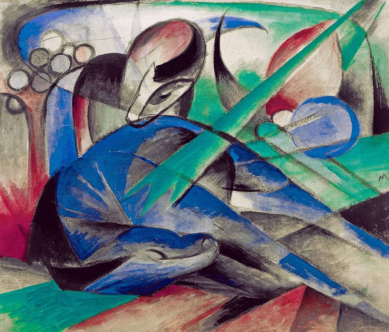 Dromend paard door Franz Marc