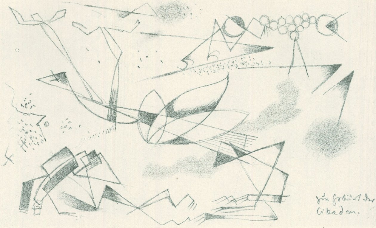 De geboorte van de cicaden door Franz Marc