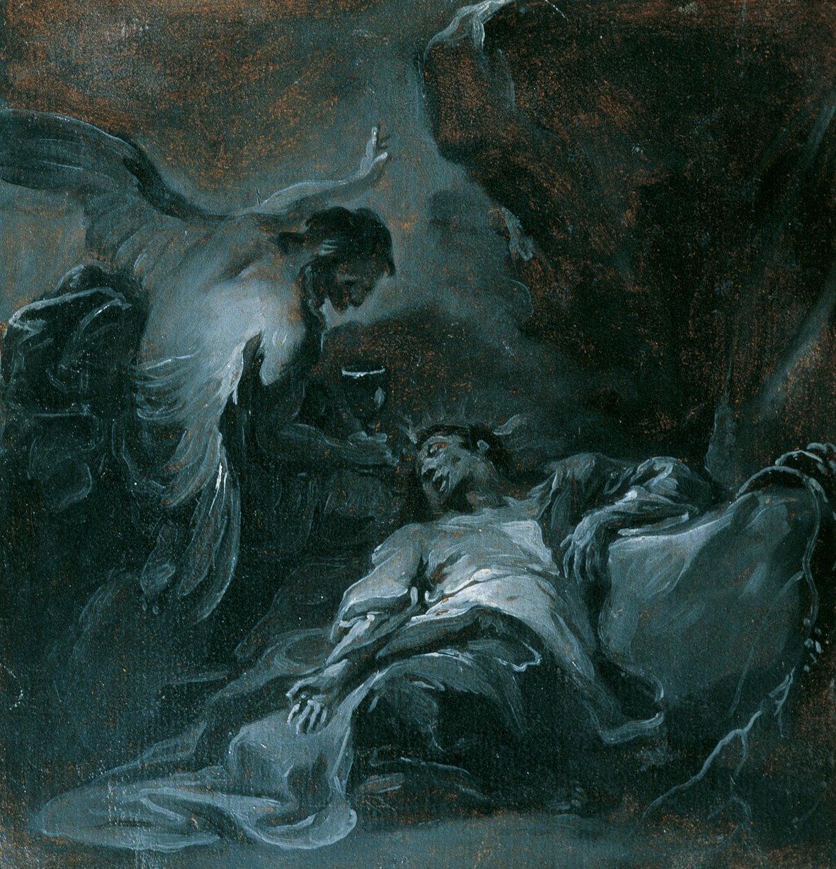 Christus op de Olijfberg (II) door Franz Sigrist d. Ä.