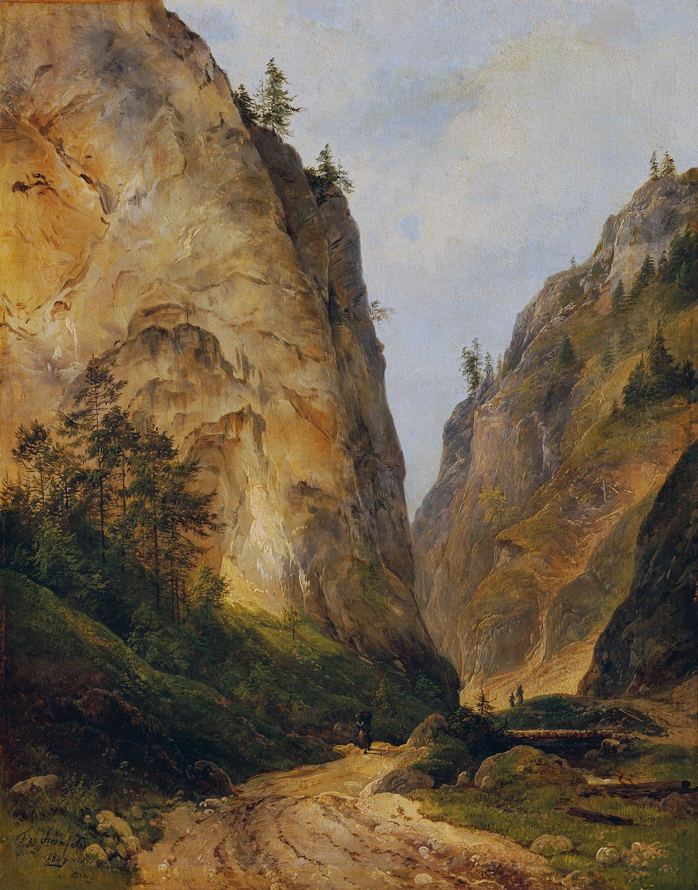 Rotsdal (In het Höllental) door Franz Steinfeld