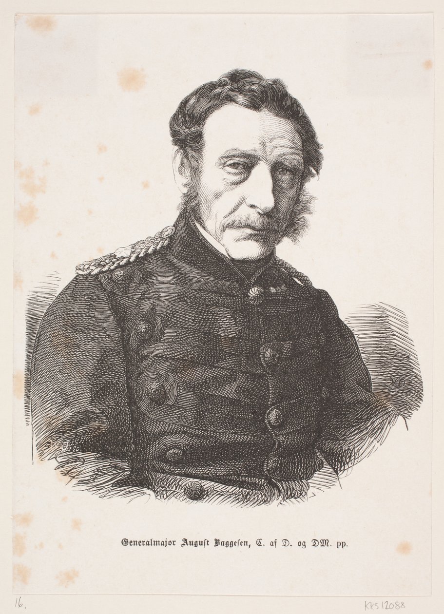 Generaal-majoor August Baggesen door Franz Wilhelm Obermann