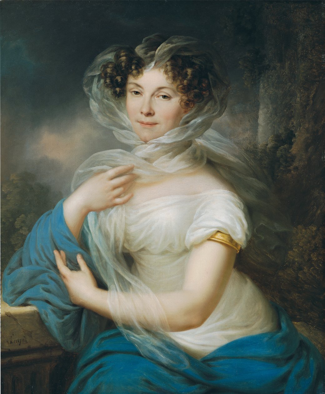 Damesportret door Franz Xaver Ferdinand von Lampi