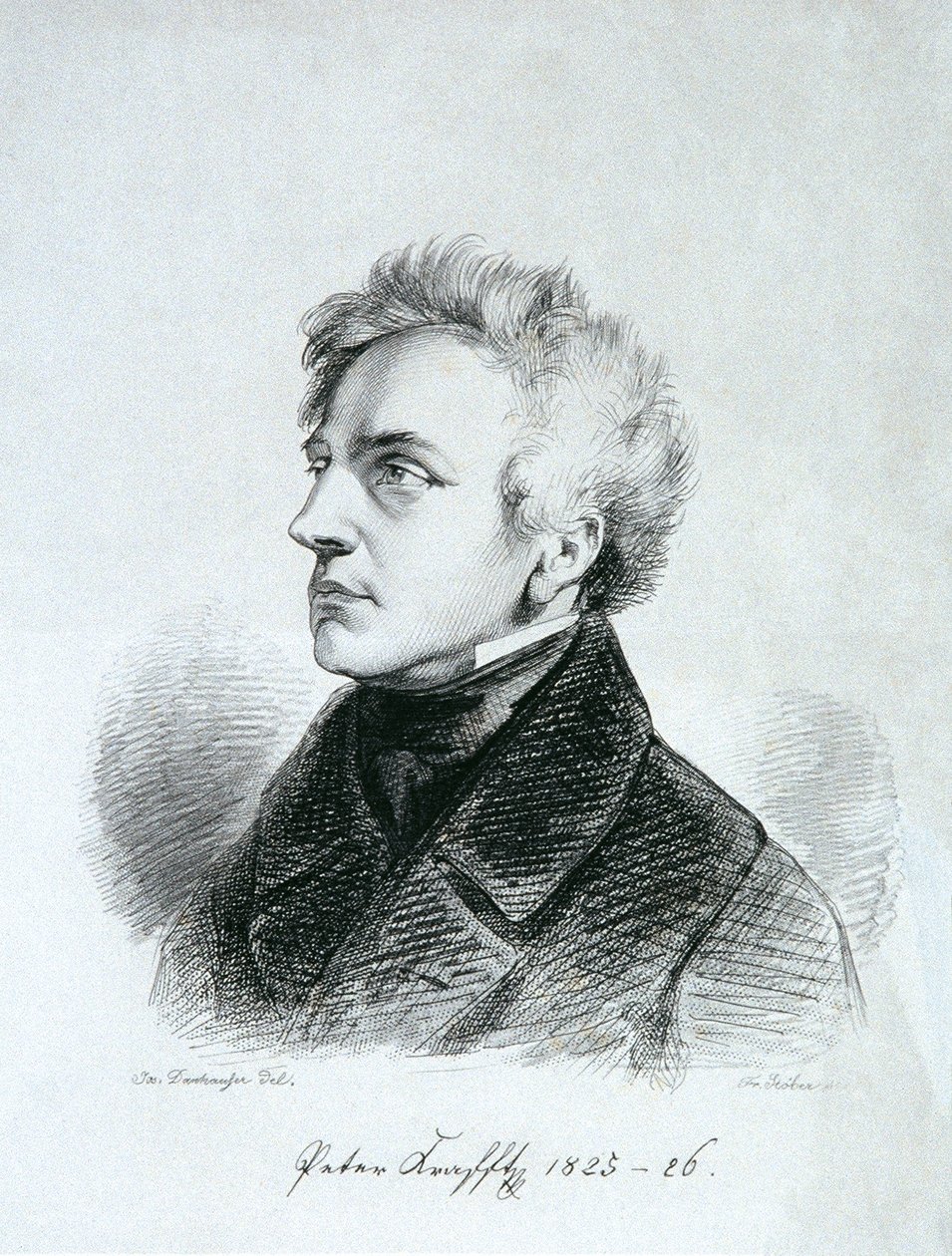 De Schilder Johann Peter Krafft door Franz Xaver Stöber
