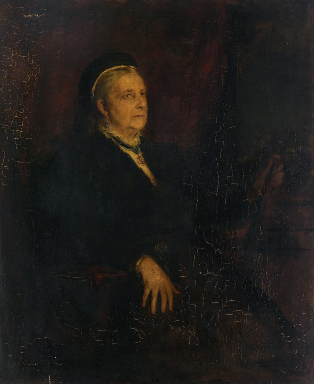 Clementine Prinses van Saksen-Coburg-Gotha door Franz von Lenbach