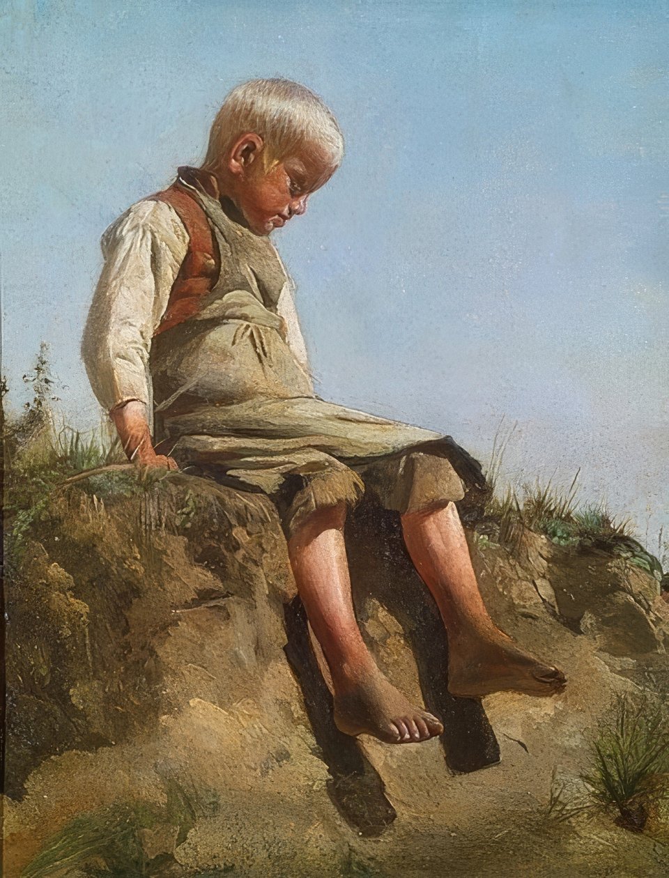 Jongen in de Zon door Franz von Lenbach