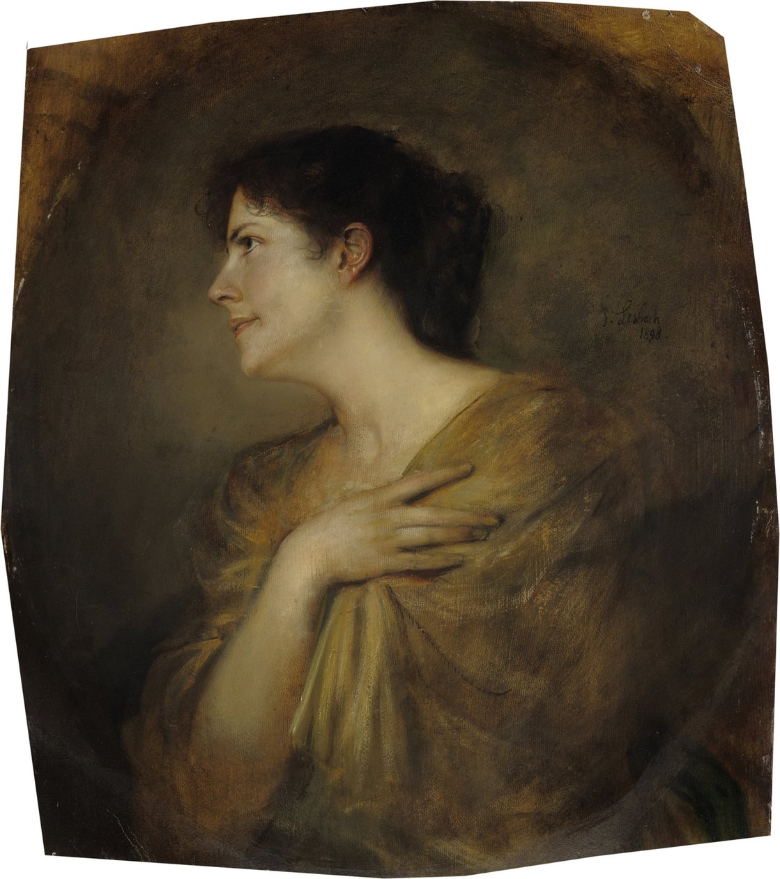 Mary Stuck (geb. Lindpaintner) door Franz von Lenbach