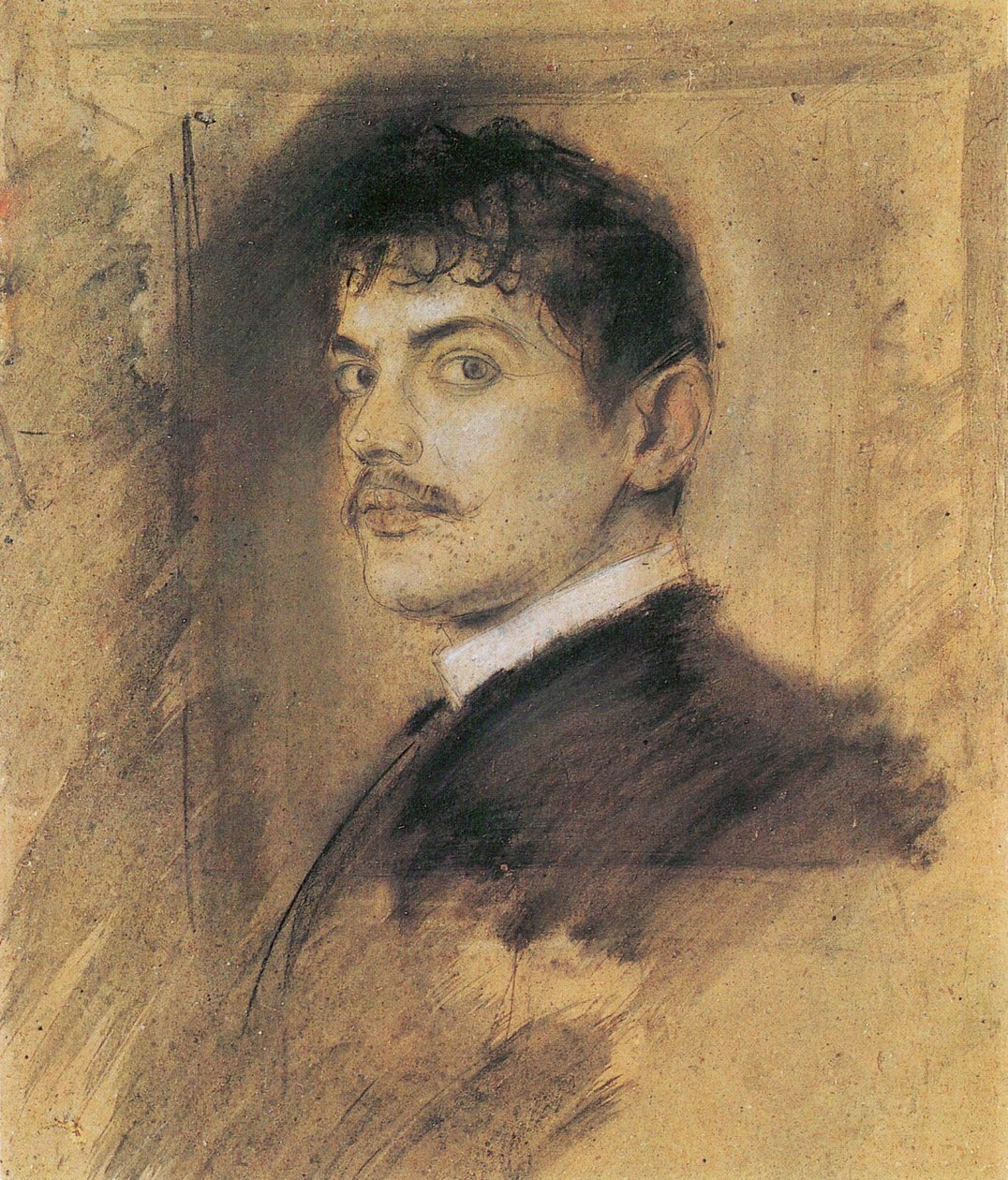 Portret van Franz Stuck door Franz von Lenbach