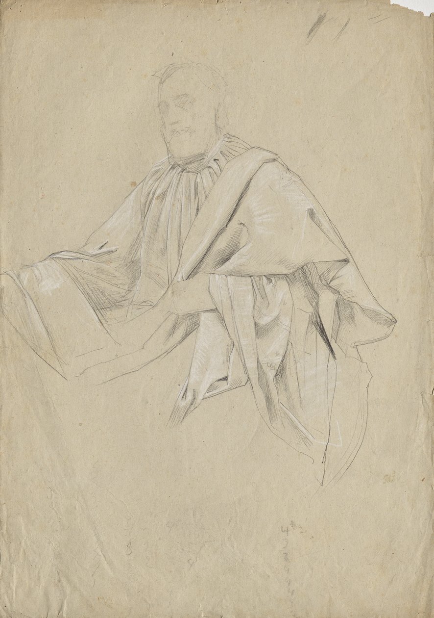 Oude man met rijk gewaad door Franz von Matsch