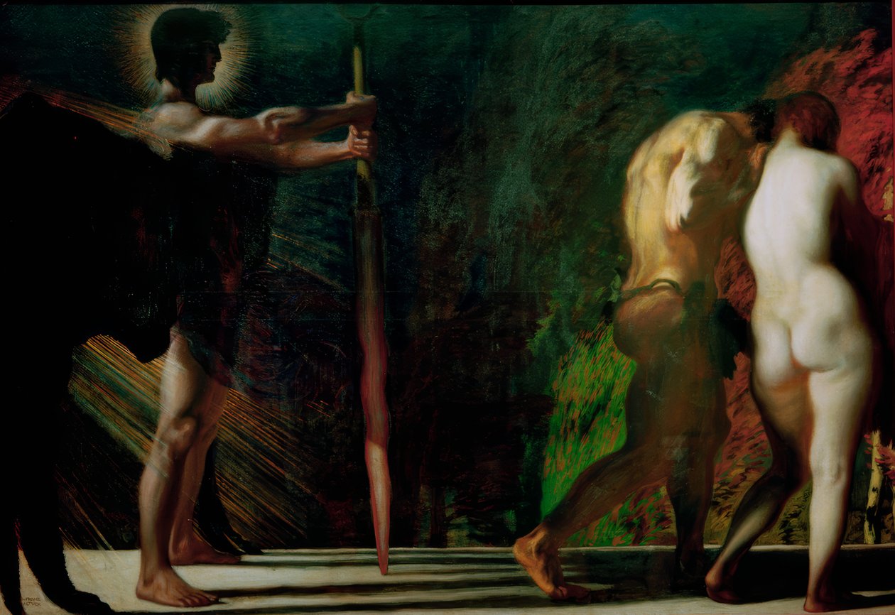 Het verloren paradijs door Franz von Stuck