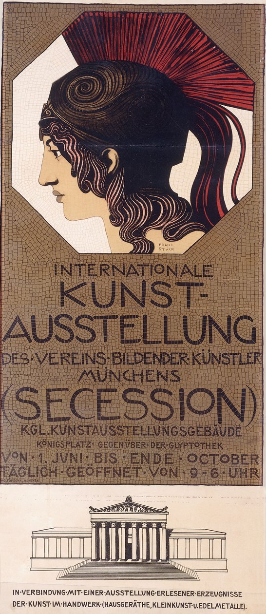 Internationale Kunsttentoonstelling (Secession) door Franz von Stuck