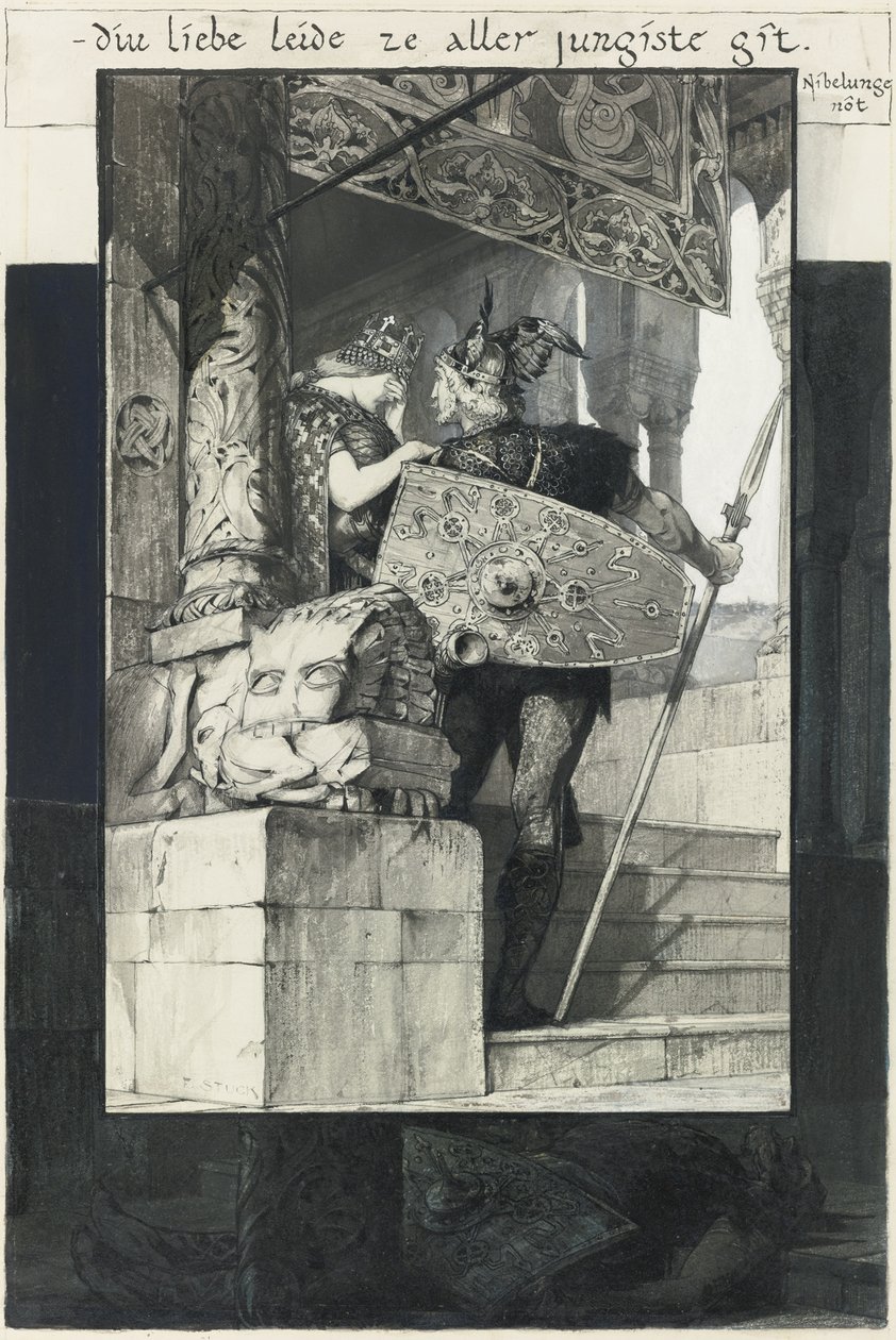 Sigfried en Kriemhild door Franz von Stuck