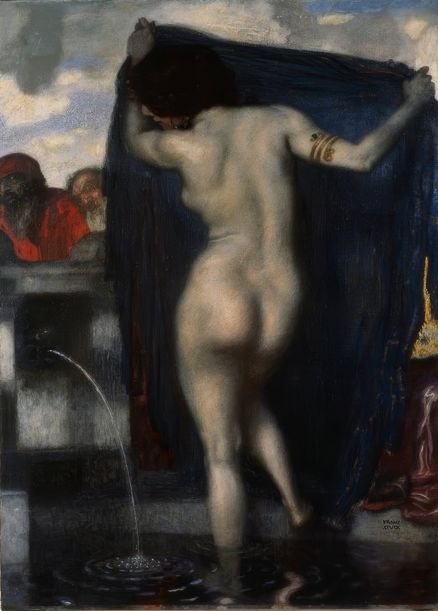 Susanna in bad door Franz von Stuck