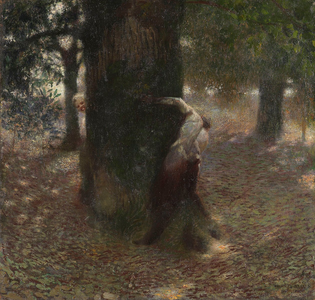 De plagerij door Franz von Stuck