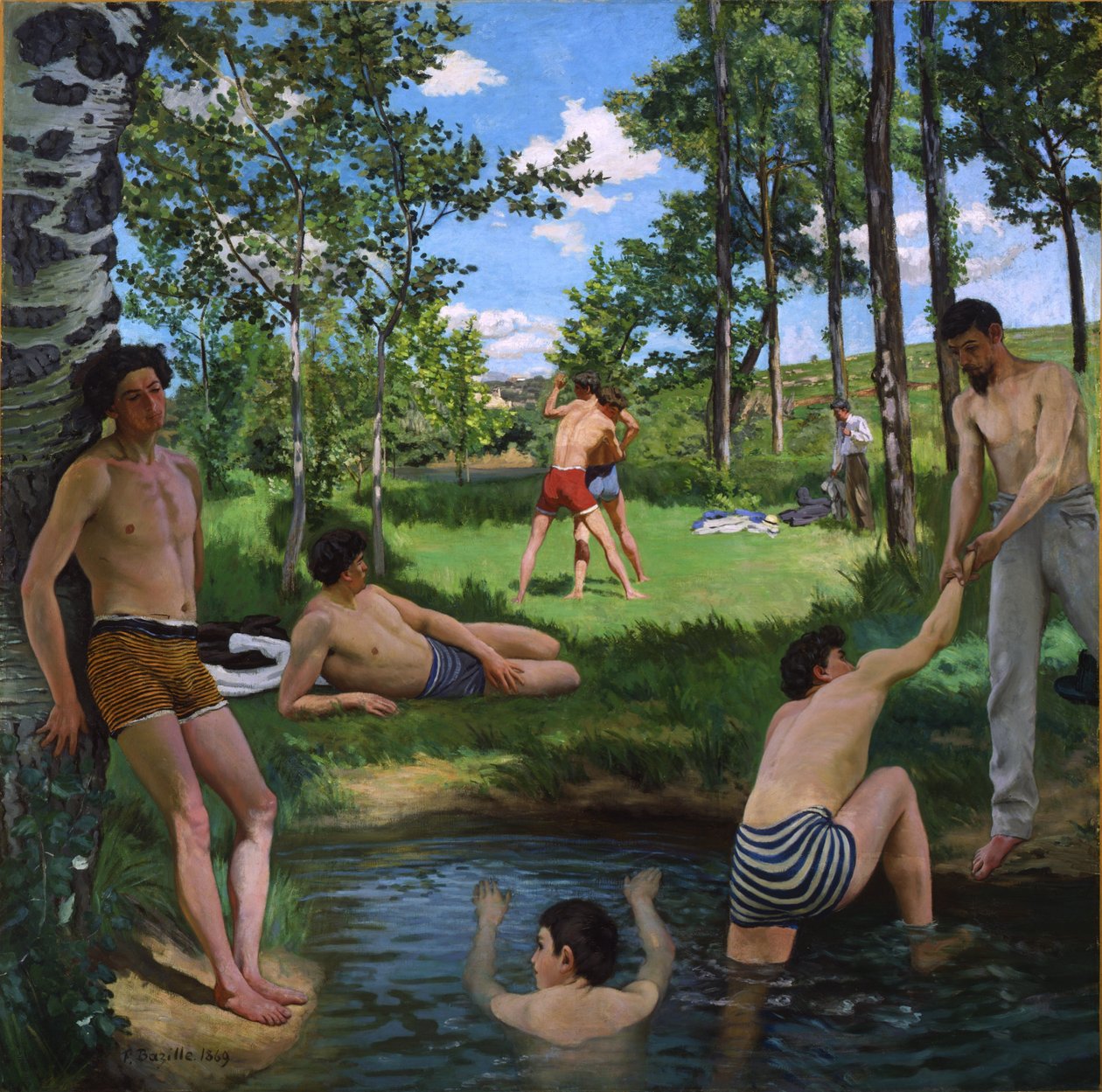 Zomerscène door Frédéric Bazille