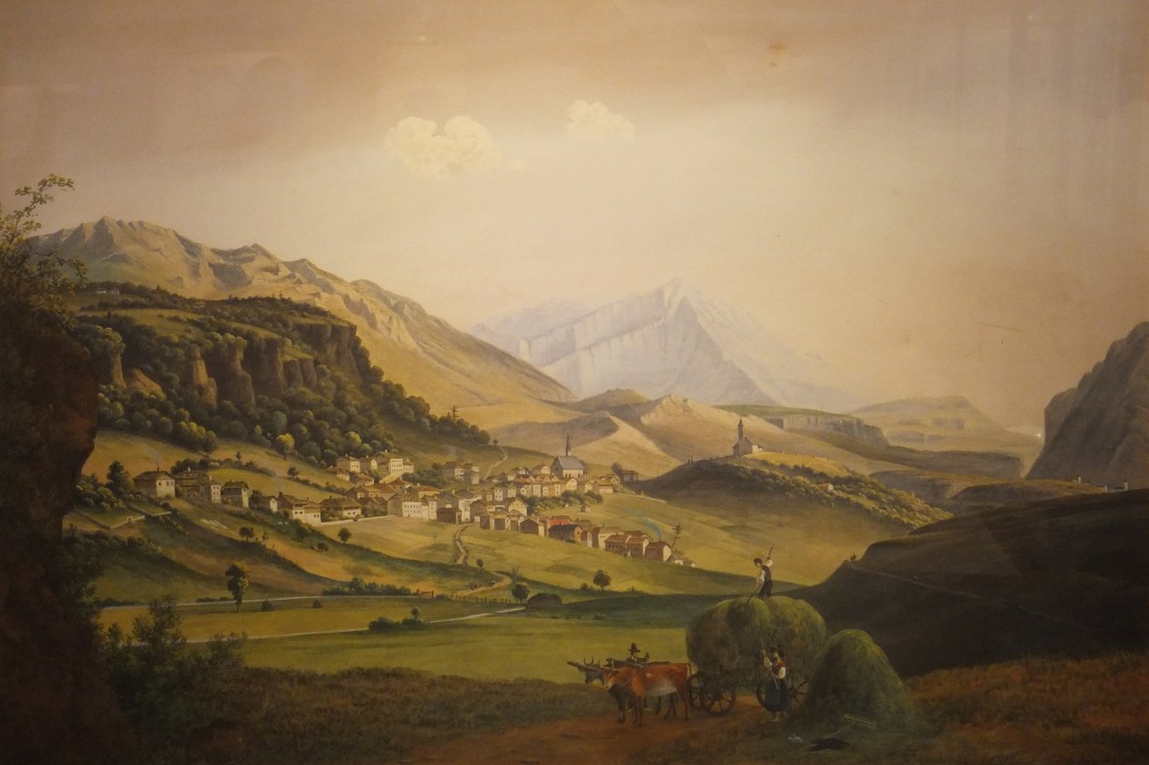 Frédérich Martens - View of Pieve Tesino door Frederic Martens