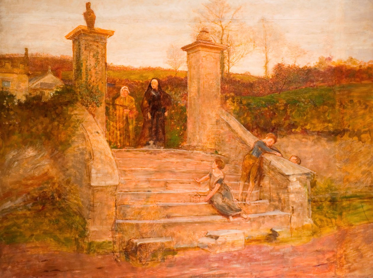 De oude poort, 1868 door Fred Walker