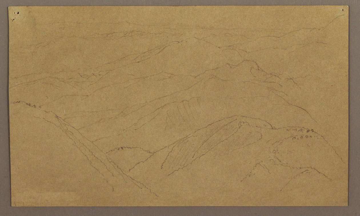 Landschap; Verso door Frederic Edwin Church