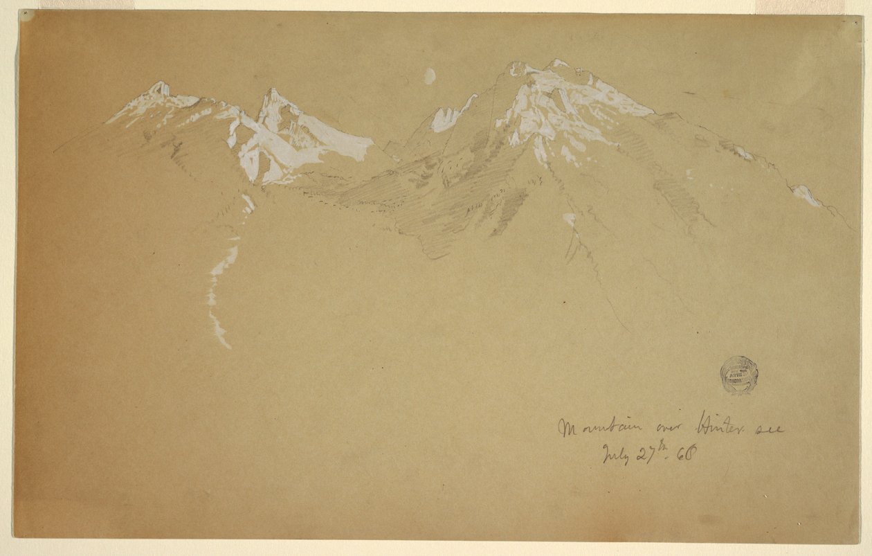 Berg over Hintersee door Frederic Edwin Church