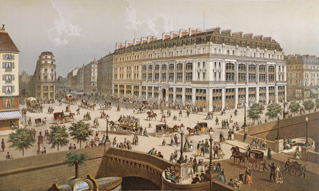 Uitzicht op warenhuis 