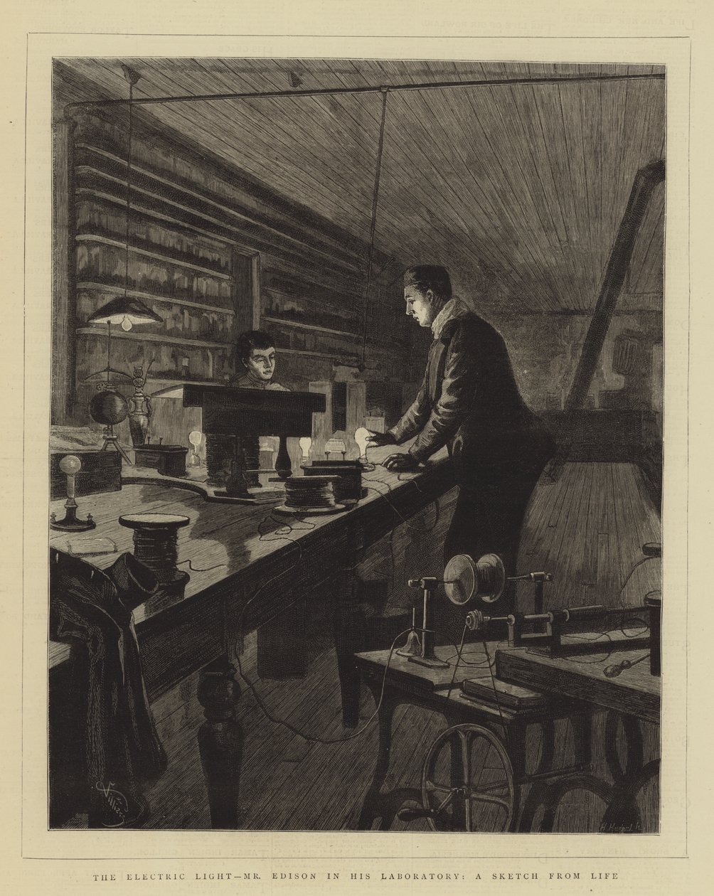 Het Elektrische Licht, Mr Edison in zijn Laboratorium, een Schets uit het Leven door Frederic Villiers