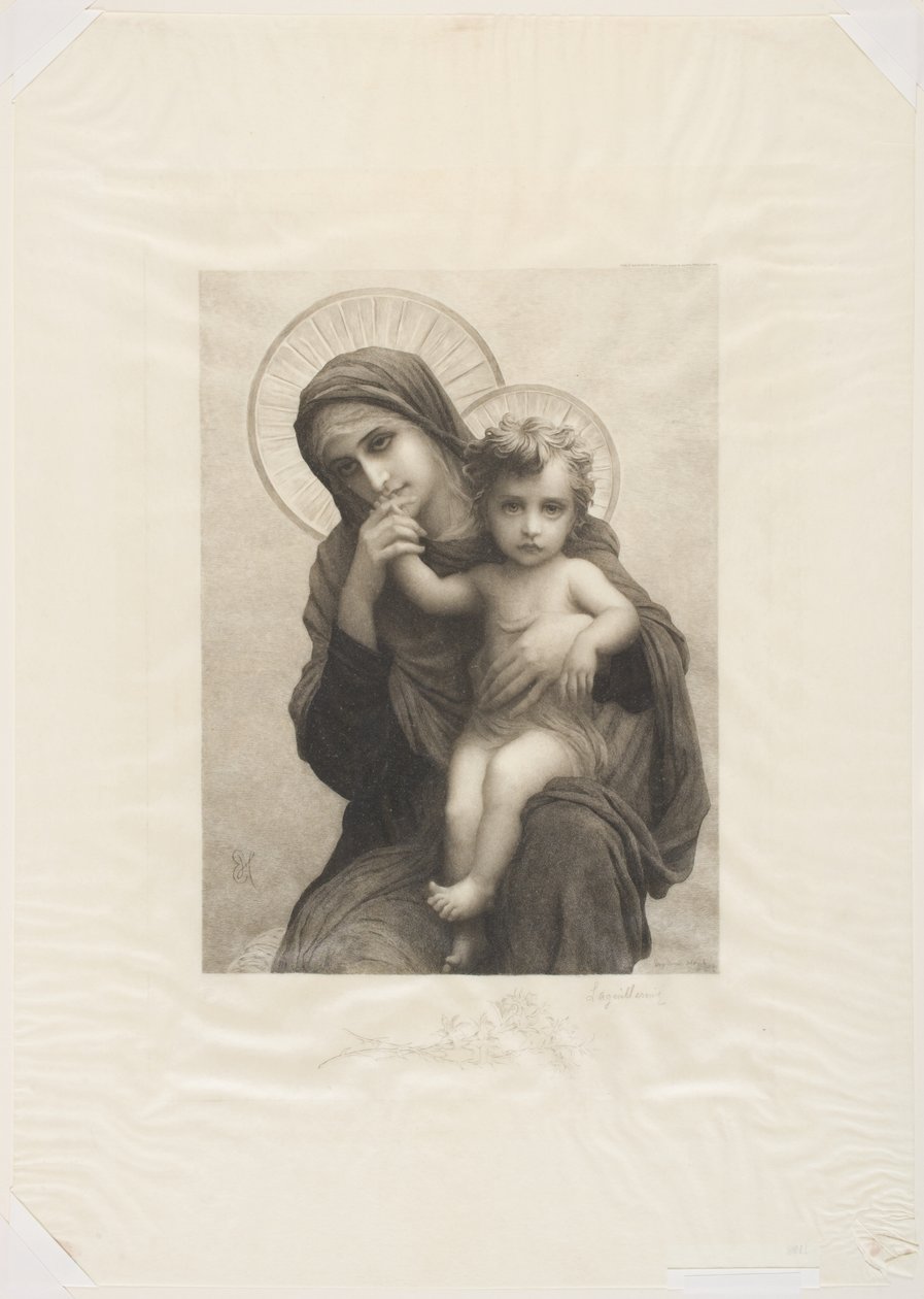 Madonna en kind door Frederic Auguste Laguillermie