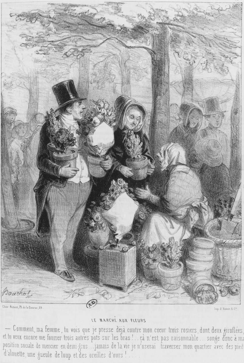 De bloemenmarkt door Frederic Bouchot