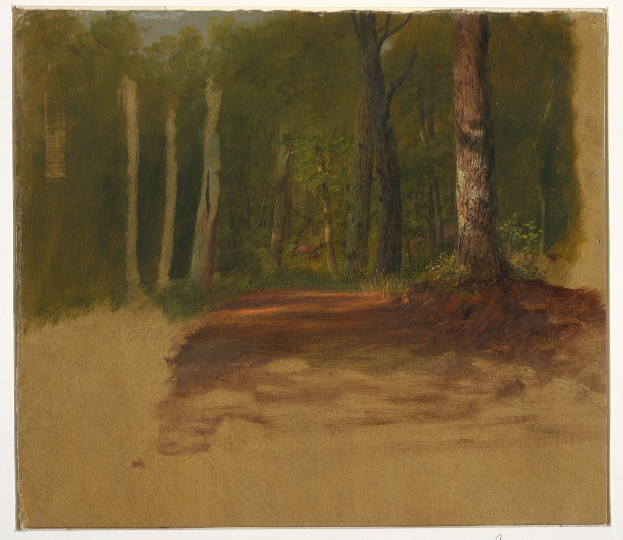 Een weg in het bos door Frederic Edwin Church