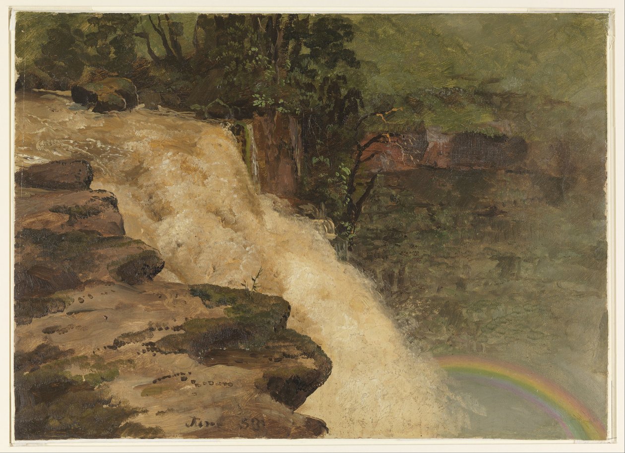 Een waterval in Colombia door Frederic Edwin Church