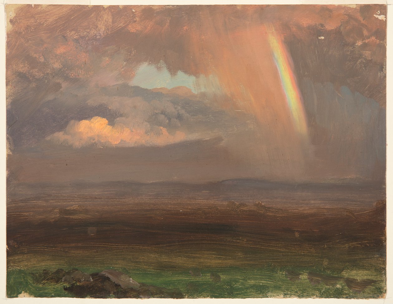 Wolken en regenboog, Jamaica door Frederic Edwin Church