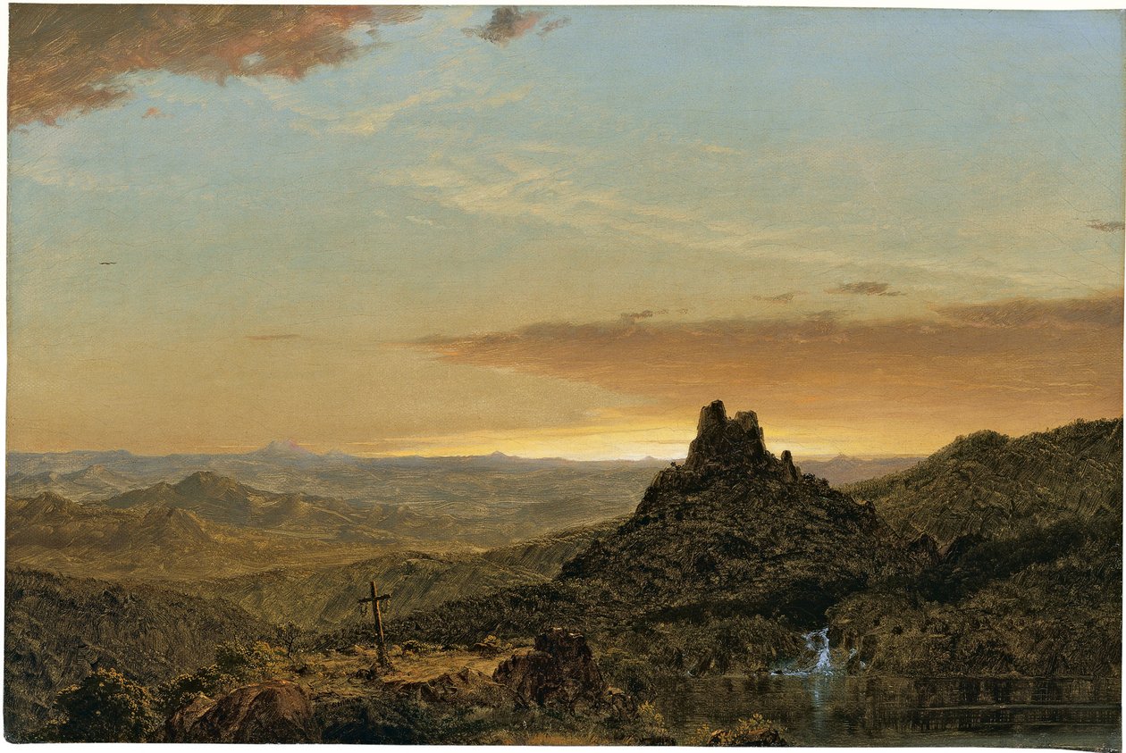 Kruis in de wildernis door Frederic Edwin Church