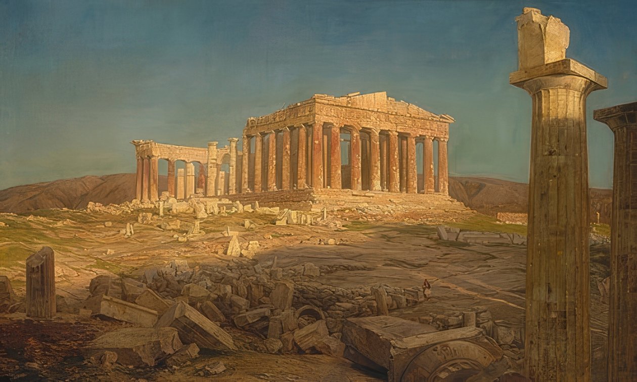 Het Parthenon. 1871 door Frederic Edwin Church
