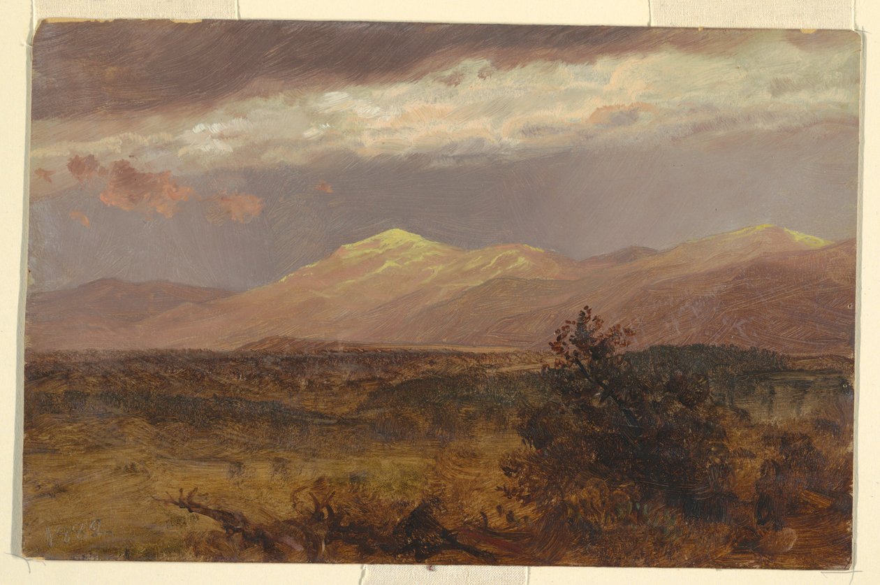 Tekening, Catskills bij zonsondergang, 1882 door Frederic Edwin Church