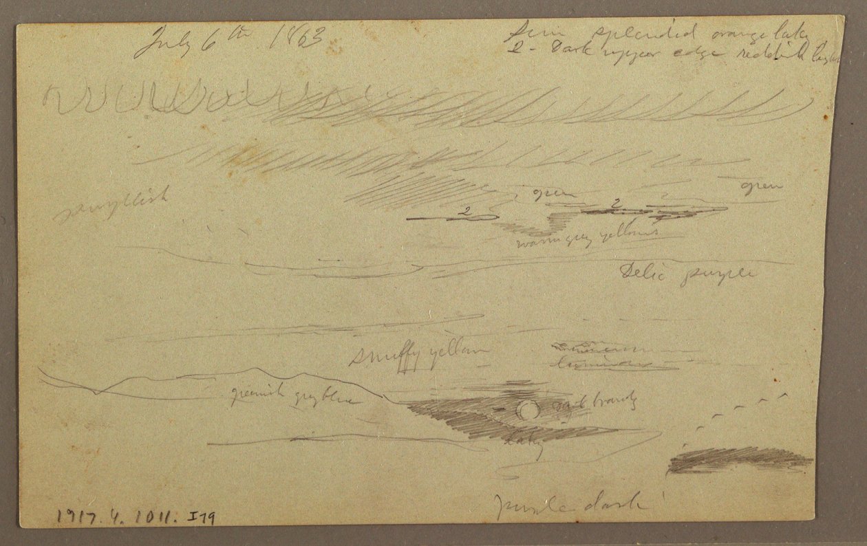 Tekening, Hudson-vallei, 1863 door Frederic Edwin Church
