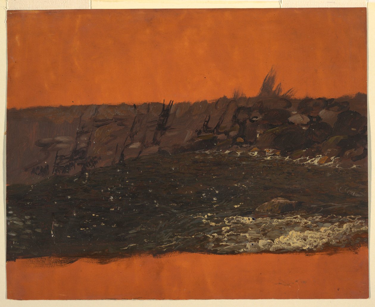 Tekening, Kust van Maine, ca. 1850 door Frederic Edwin Church
