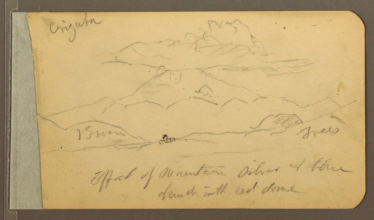 Tekening, Orizaba; Verso: Lucht, 1889 door Frederic Edwin Church