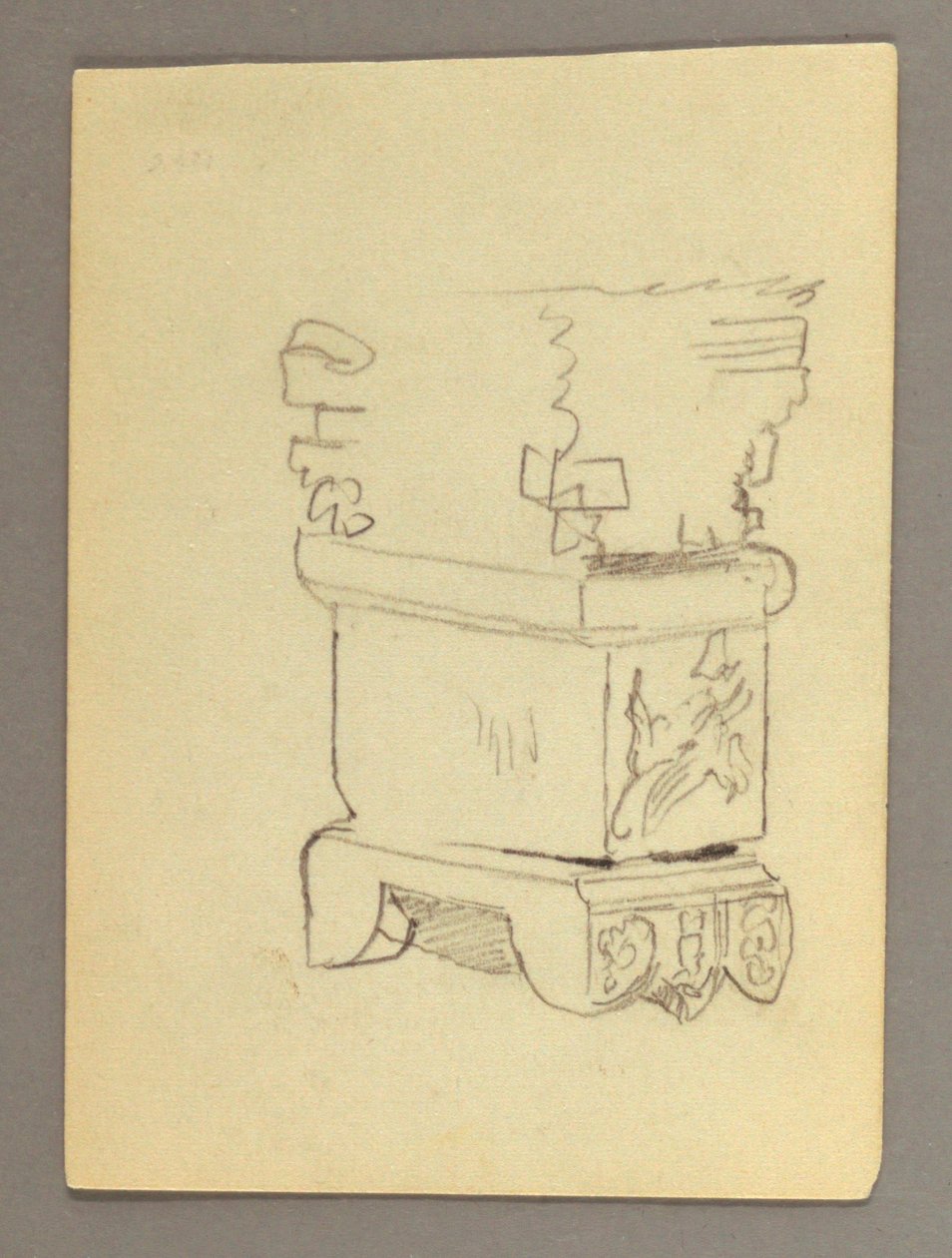 Tekening, Sarcofaag, mogelijk 1868-69 door Frederic Edwin Church